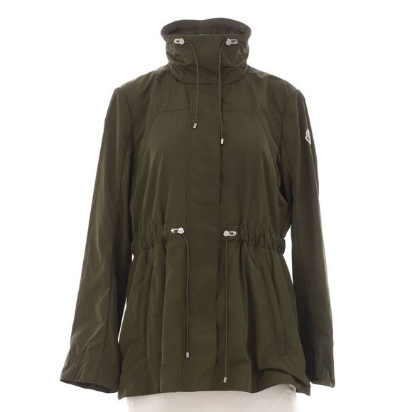 Moncler Women's Ocre Drawstring Jacket Polyester Green